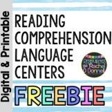 Reading Comprehension DIGITAL Language Centers FREEBIE