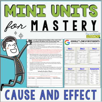 Preview of Reading Comprehension Lesson Plans - Cause and Effect - Digital & Print