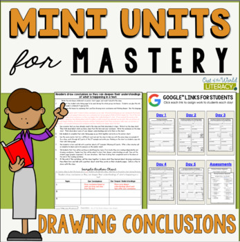 Preview of Reading Comprehension Lesson Plans - Drawing Conclusions - Digital & Print