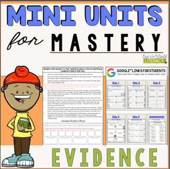 Preview of Reading Comprehension Lesson Plans - Finding Evidence - Digital & Print