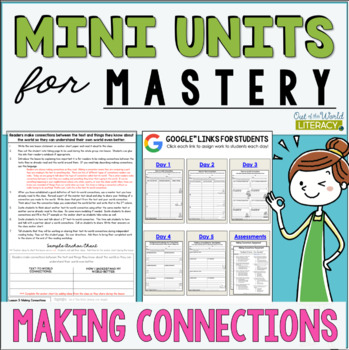 Preview of Reading Comprehension Lesson Plans - Making Connections - Digital & Print