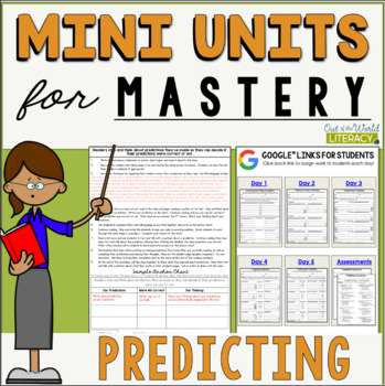 Preview of Reading Comprehension Lesson Plans - Making Predictions - Digital & Print