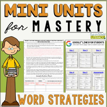 Preview of Reading Comprehension Lesson Plans - Word Solving Strategies - Digital & Print