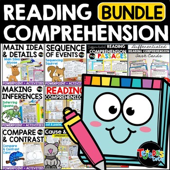 Preview of Reading Comprehension Lessons Worksheets and PowerPoint Activities