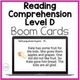 Reading Comprehension Level D Interactive Boom Cards