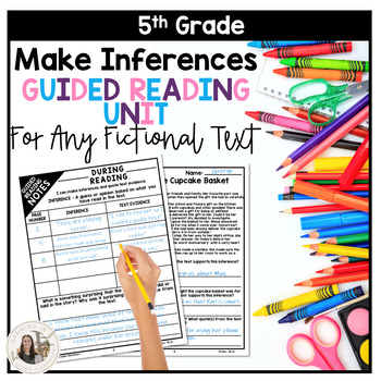 Preview of Reading Comprehension | Make Inferences & Quote Text | Guided Reading 5th Grade