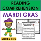 Reading Comprehension: Mardi Gras/Carnaval WORKSHEETS