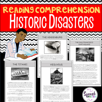 Preview of Reading Comprehension Passages & Questions: Historic Disasters