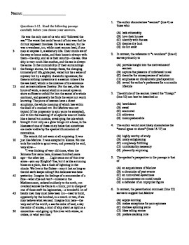 Preview of Reading Comprehension Multiple Choice for Heart of Darkness