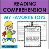 Reading Comprehension: My Favorite Toys WORKSHEETS