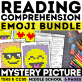 Reading Comprehension Mystery Picture Bundle | Emoji | Print & Digital
