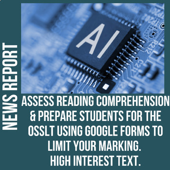 Preview of Reading Comprehension- NEWS REPORT- ChatGPT - Google Forms 