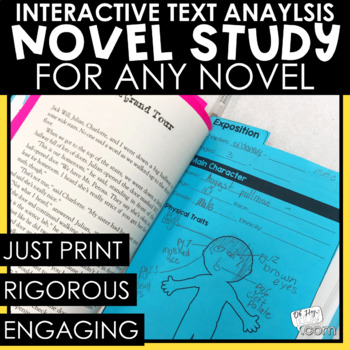 Preview of Reading Comprehension Novel Study - Interactive Novel Study Generic Novel Study