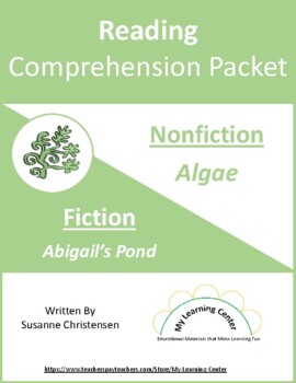 Preview of Reading Comprehension Packet  - Algae (Middle School Fiction and Nonfiction)