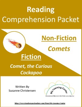 Preview of Fiction and Non-Fiction Reading Comprehension Packet - Comets (Middle School)