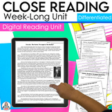 Reading Comprehension Passage & Close Reading Practice - D