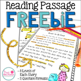 Reading Comprehension Passage FREE