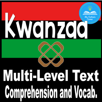Preview of Reading Comprehension Passage - Leveled Text - Kwanzaa - Holiday Activities