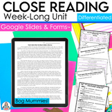 Reading Comprehension Passage & Questions - Close Reading 