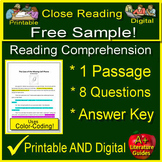 Reading Comprehension Passages and Questions Close Reading