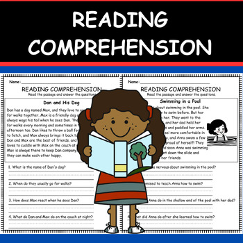 Reading Comprehension Passage Worksheets Set 2 by Jadee W | TPT