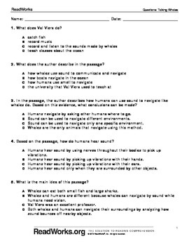 Readworks Answers Pdf : Reading Comprehension Passages ...