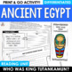 Reading Comprehension Passage And Questions - Ancient Egypt Activity 