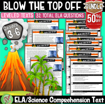 Preview of Reading Comprehension Passage and Questions Bundle (Volcanoes) Grades 3-6