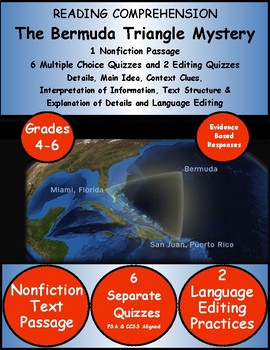 Preview of Reading Comprehension Passage and Questions Informational Text Evidence Based