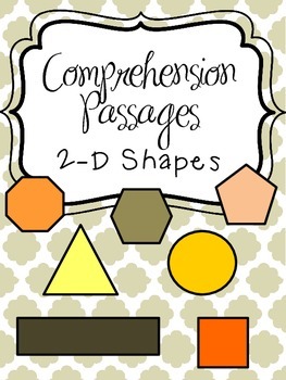 Preview of Reading Comprehension Passages - 2-D Shapes