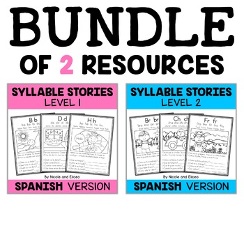 Preview of Spanish Syllable Stories Bundle