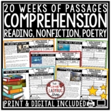Nonfiction Poetry Reading Comprehension Passages and Questions 3rd 4th Grade