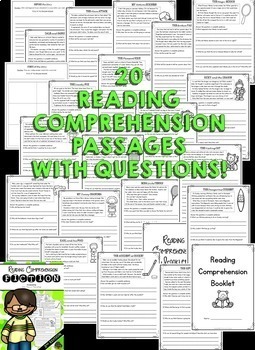 Second Grade Reading Comprehension Passages and Questions (Bundle)
