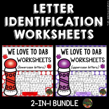 Letter Identification Worksheets by Isla Hearts Teaching | TpT