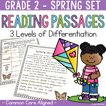 Preview of Differentiated Reading Comprehension Passages 2nd Grade Spring