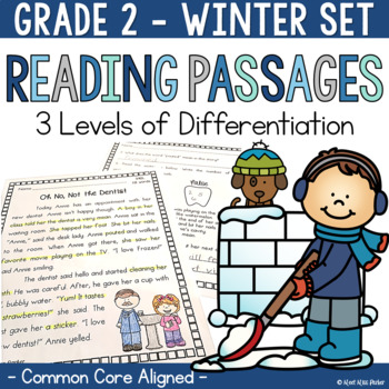 Preview of Differentiated Reading Comprehension Passages 2nd Grade Winter