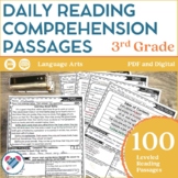 Reading Comprehension Passages 3RD GRADE PRINT AND DIGITAL