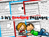 Reading Comprehension Passages 5 W's | Ask and Answer Ques