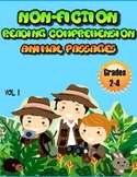 Reading Comprehension Passages Animals Volume One Grades 2-4