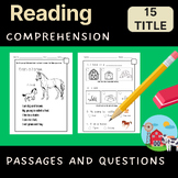Reading Comprehension Passages Answer Questions Color Pict