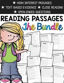 Preview of Comprehension Passages | Passages for the Whole Year | Tex-Based Evidence