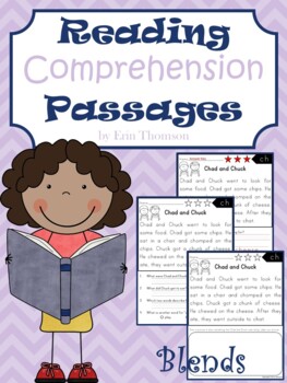 Preview of Reading Comprehension Passages and Questions ~ Blends