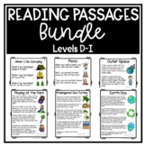 Reading Comprehension Passages Bundle Levels D-I