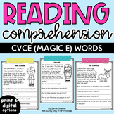 Reading Comprehension Passages (CVCe, Magic e) Printable &