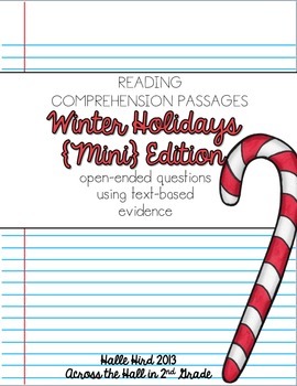 Preview of Reading Comprehension Passages {Christmas Holiday Themed & Common Core}