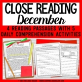 Reading Comprehension Passages - Close Reading - December 