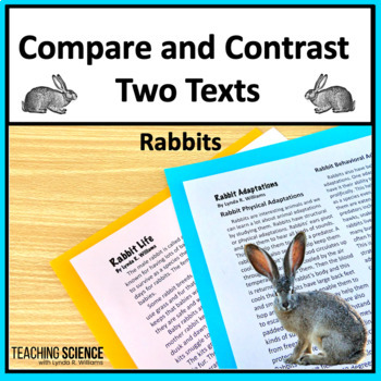 Preview of Compare Contrast Text Structure Passages Informational Text Rabbit Adaptations