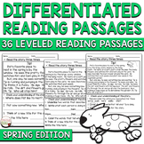 Reading Comprehension Passages Differentiated Spring Fiction