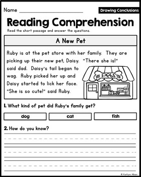 Reading Comprehension Passages - Drawing Conclusions [Little Readers]