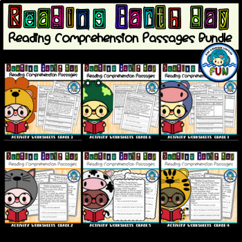 Preview of Reading Comprehension Passages - Earth Day Edition - Bundle Pack